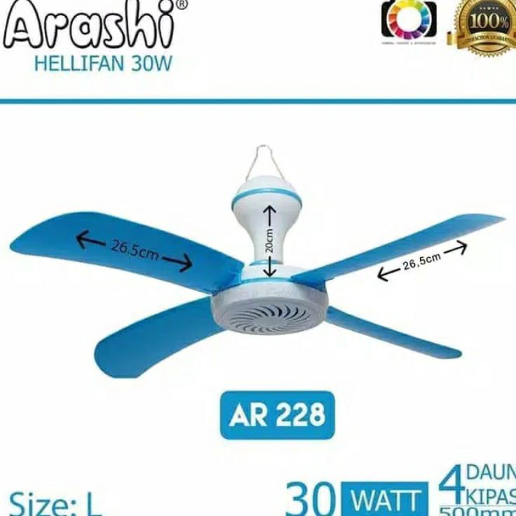 YJF Kipas Angin Gantung Kipas Angin Baling 35w Bodi Besar