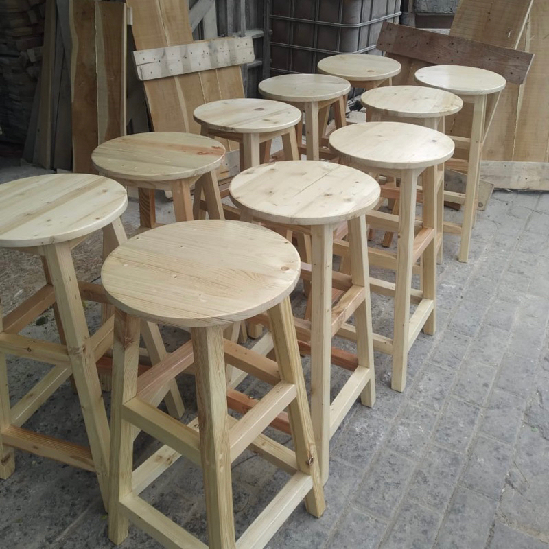 Kursi Bar /Kursi Cafe Tinggi 50cm - 70cm Kayu Jati Belanda