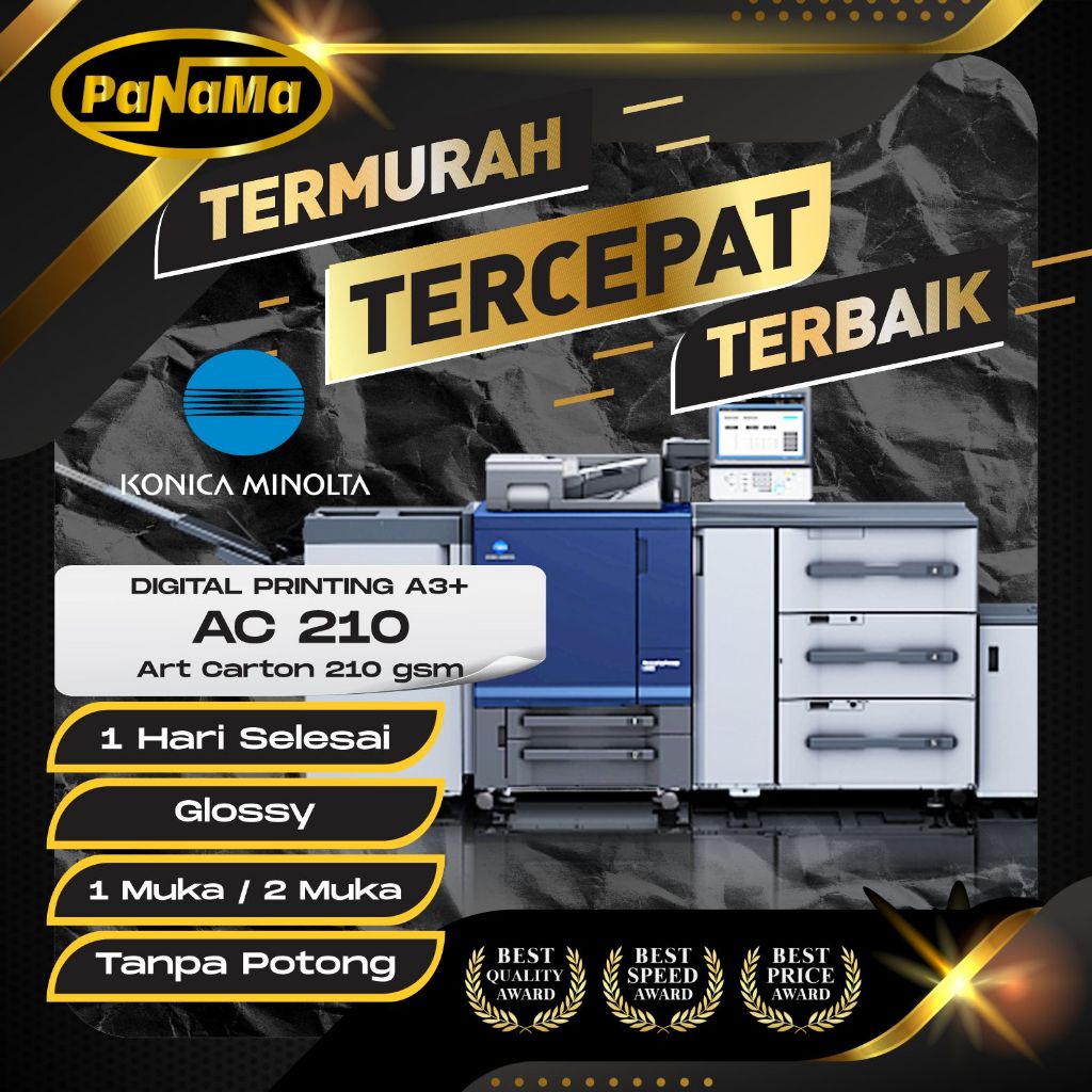 

Digital Printing Art Carton, AC 210gr, A3+, Card, Hangtag, POP, Poster Termurah Bandung
