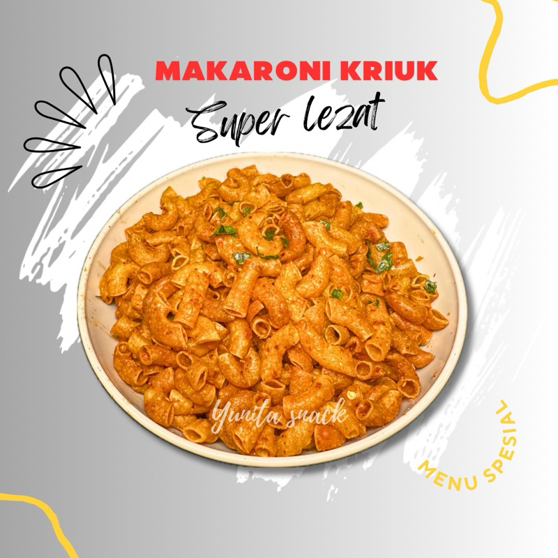 

Makaroni kriuk makaroni pedas daun jeruk kemasan pouch 100gram