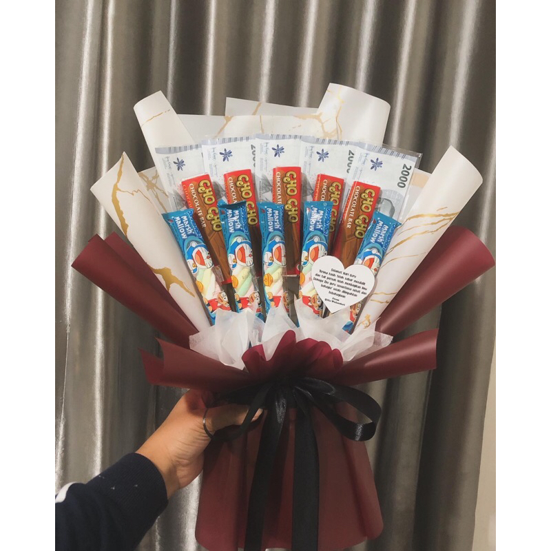 

Buket snack mix uang