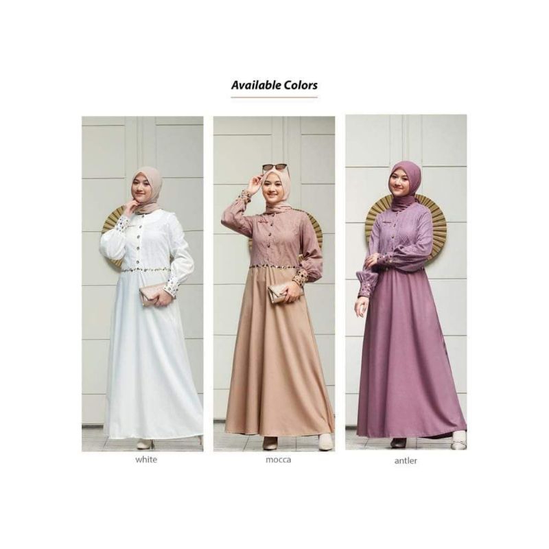 gamis wanita dewasa by dannis collection/gamis elegan brukat terbaru by dannid