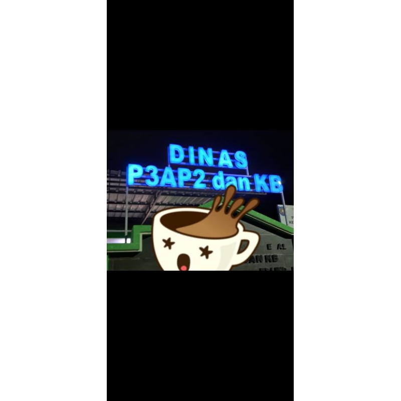 huruf timbul acrilic nyala