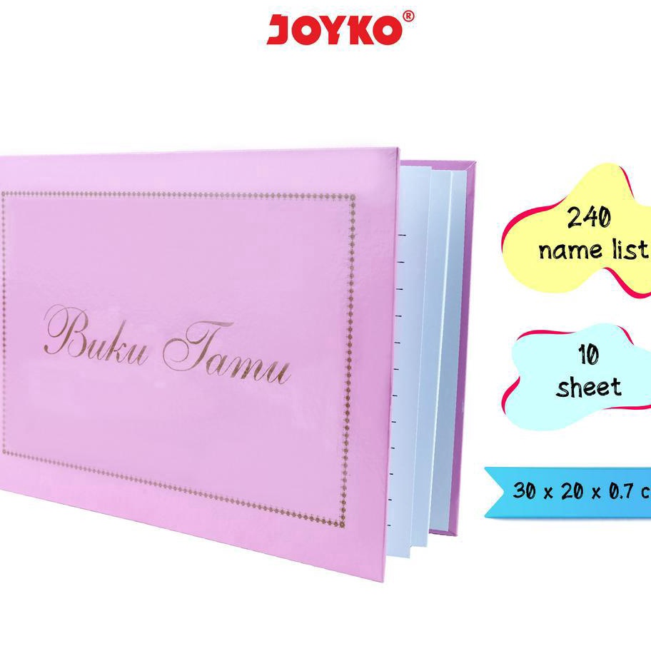 

Stock Banyak Guest Book Buku Tamu Daftar Undangan Pink Joyko GB235