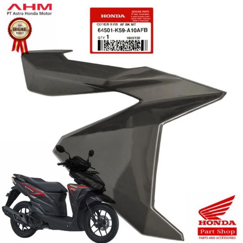 64501-K59-A10AFB Cover Sayap Kanan Vario 125 150 LED Old 2015 2017 Grey