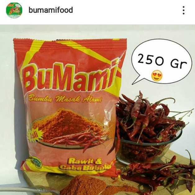 

mbuo 64 BuMami Cabe Bubuk SP2 Halus Label Merah 25 Gr Weekend