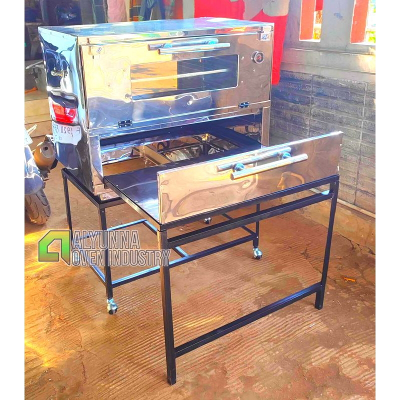 Oven Gas Multifungsi 90x55x70 cm | Untuk Lapis Legit, Aneka Kue & Roti | Oven Gas Stainless Tahan Ka