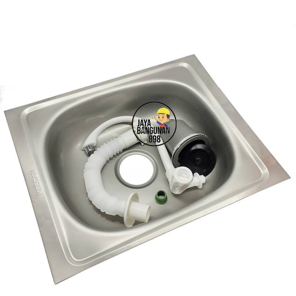 EKSPEDISI - NAGOYA Bak Cuci Piring Stainless 50X40 cm Murah / Bak Cuci Piring Gtratis AFUR Paket / S