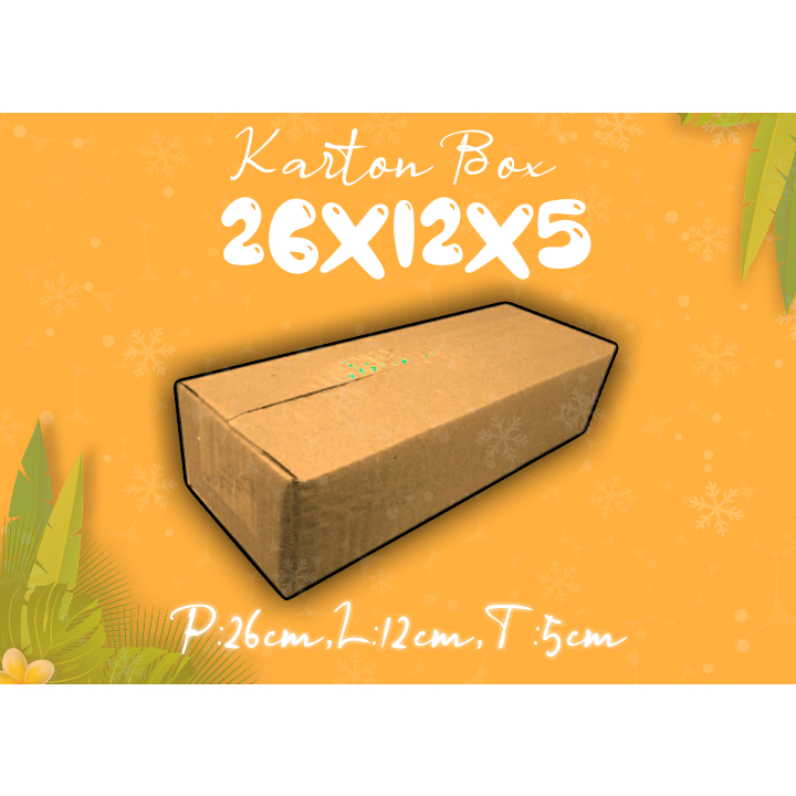 

KARTONBOX 26X12X5 (KARDUS PACKING/KARDUS POLOS/KARDUS MINI)