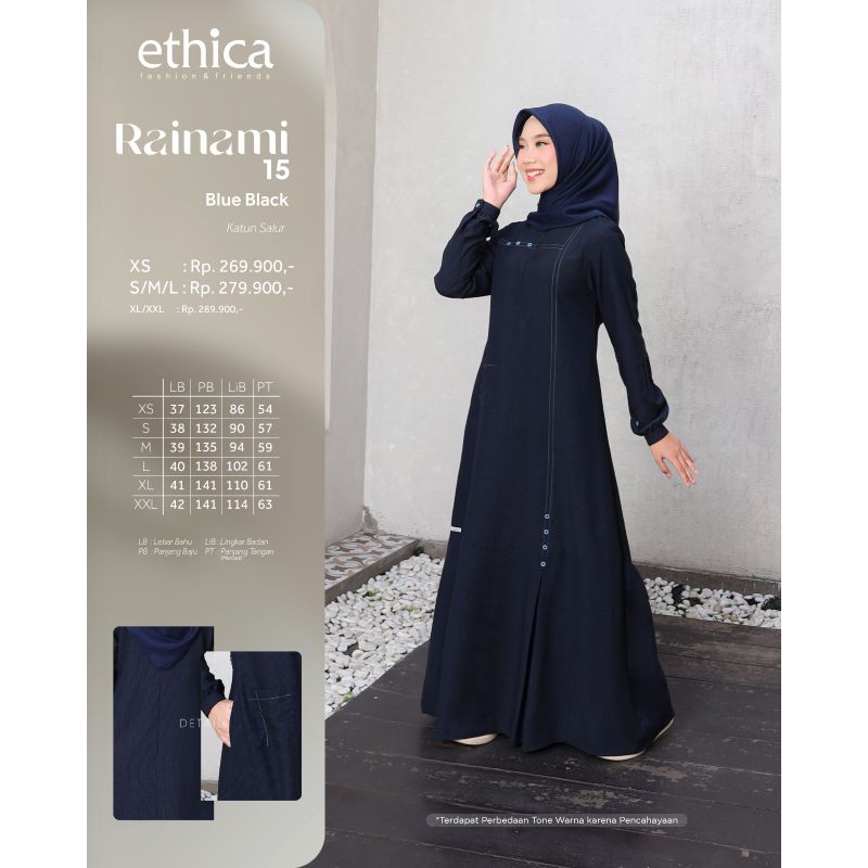 GAMIS ETHICA RAINAMI 15 BLUE BLACK / GAMIS SALUR / GAMIS NAVY / GAMIS REMAJA / GAMIS ETHICA ORI / GA