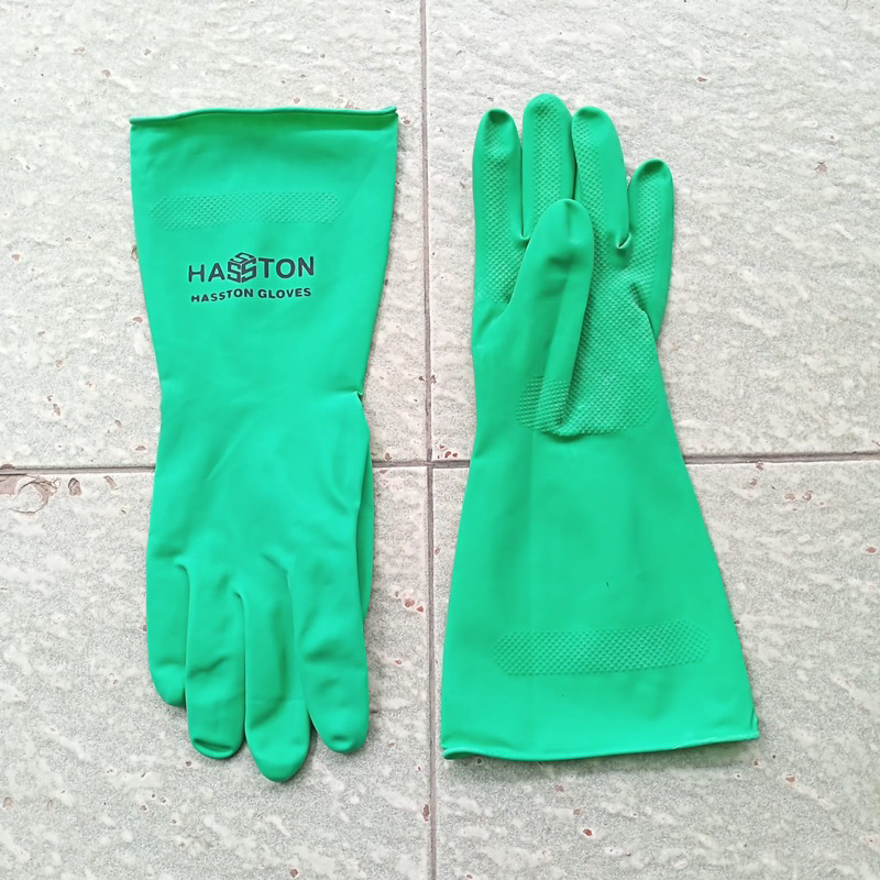 Sarung Tangan Karet Hijau Latex Hasston Safety Latex Gloves