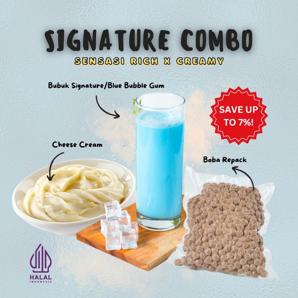 

Paket Bundling 6: Bubuk Signature 500 gr + Cheese Cream 500 gr + Boba Repack 300 gr