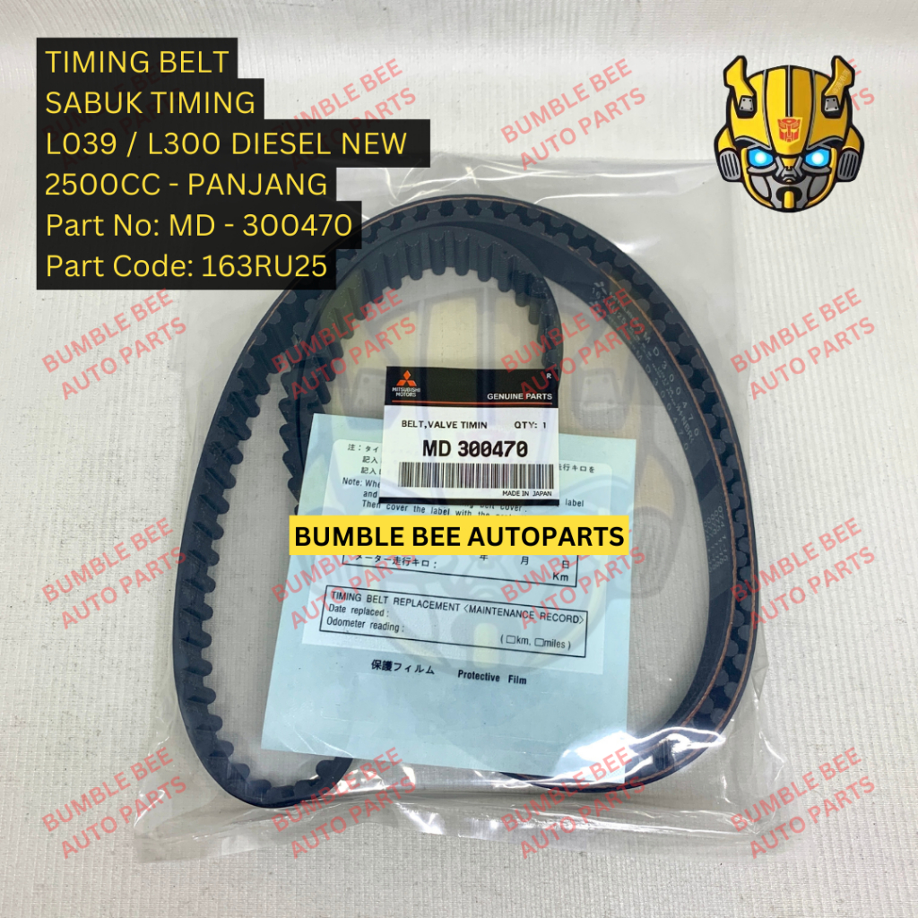Timing Belt MD-300470 - L039 / L300 Diesel New 2.5 2500Cc - Panjang - MD-300470 - Gigi 163 Bulat