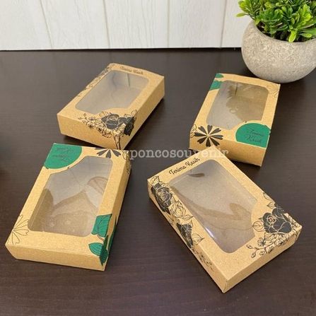 

50 Pcs Box Kraft Kemasan Mangkok Daun10,5 x 7 × 2,5 Cm