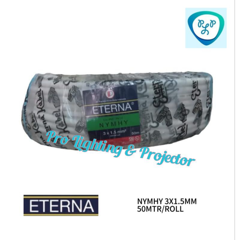 Kabel Eterna NYMHY 3X1.5 3X1,5 mm Rol 50 Meter