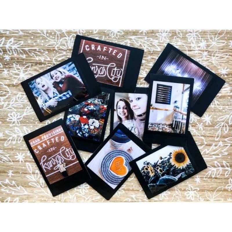 foto polaroid 2R background hitam/warna termurah bisa COD