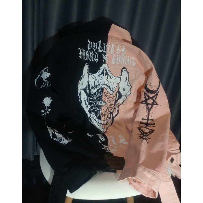 ANXIETY APPAREL/ ANXIETY APPRL/ JAKET LUKIS/ CUSTOM/ JEANST JAKET JEAN/ JAKET PAINTING/ JEANS CUSTOM