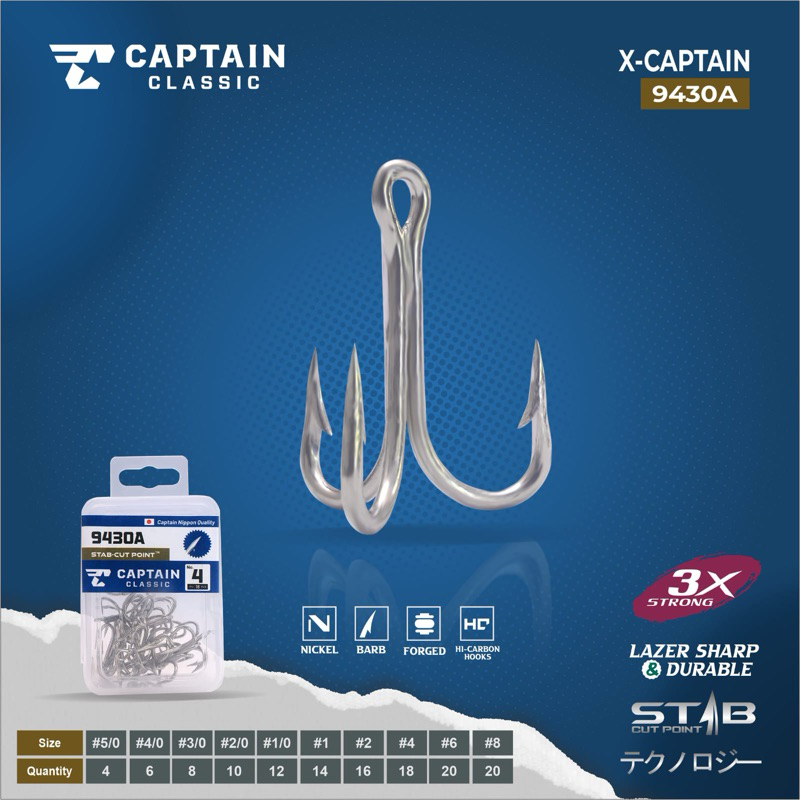 Kail TREBLE HOOK MURAH CAPTAIN 9430A