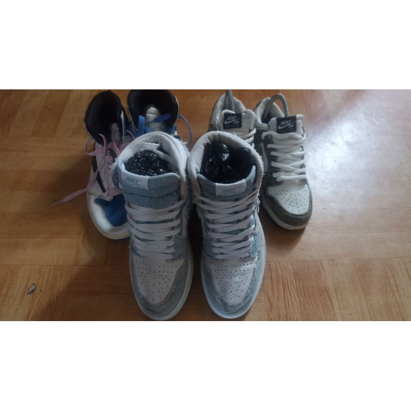 AJ1 Denim, AJ1 Fragment Samole & SB DUNK Low Camo " Co Link Kecil Bang Abim"