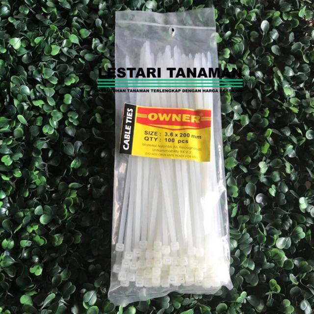 Kabel Ties Cable Warna Hitam & Putih 3.6 x 200mm