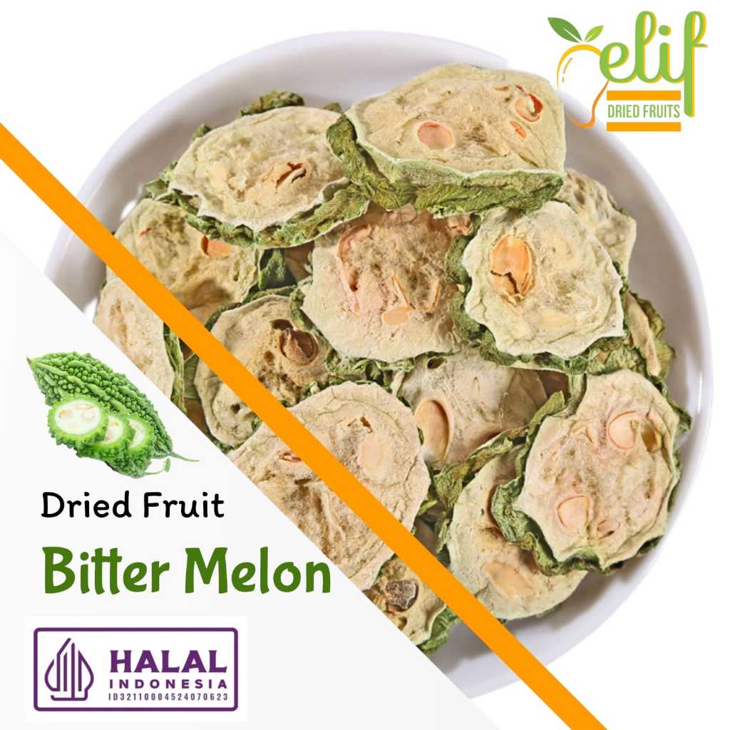 

ELIF FRUITS Big Pack Organic Dried Bitter Melon Slice Balsam Pear Pare Kering [250g / 500g]