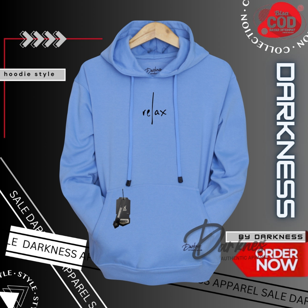 jaket pria hoodie terbaru 2024 keren gaya distro sweater cowok brand tebal warna biru turkis look up