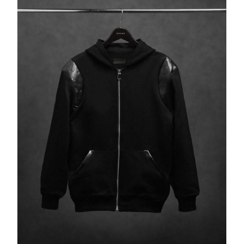 RUCAS EMBOSSED PAISLEY LEATHER ZIP HOODIE ORIGINAL BIMOPD PICKY PICKS LIMITED EDITION