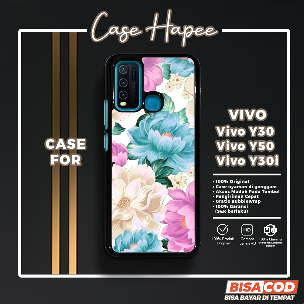 Case Vivo Y30 Y50 Y30i Casing Vivo Y30 Y50 Y30i [FLWR] Casehapee Case Glossy Case Aesthetic Custom C