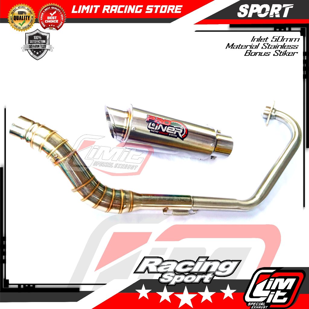 KNALPOT RACING PROLINER CBR150R R15V3 MX KING SONIC SATRIA FU VIXION R15V2 CB150R VERZA TIGER MEGAPR