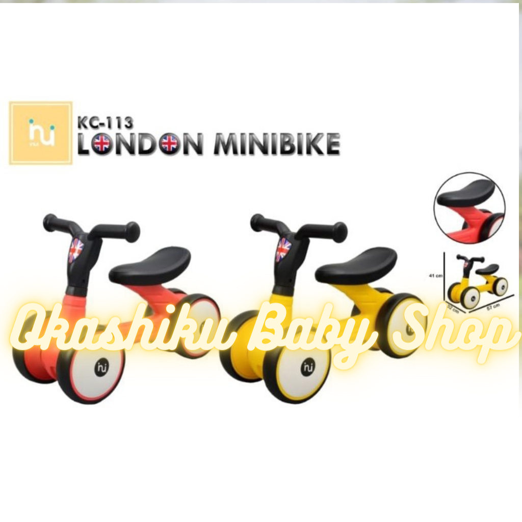 Labeille Balance Bike Inui London Rideon Mini Bike - Merah