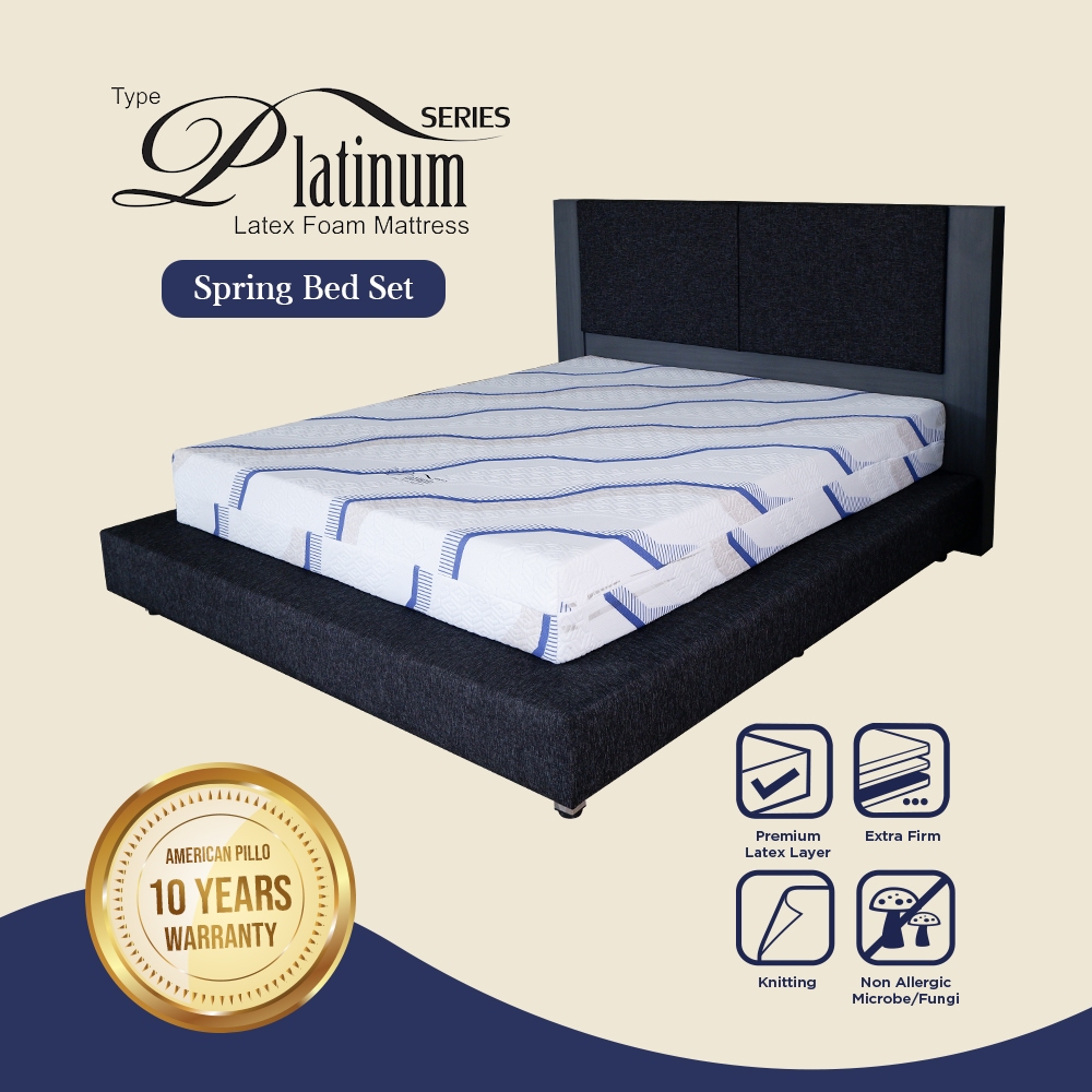 Kasur Springbed Set - American Pillo Platinum Latex Spring