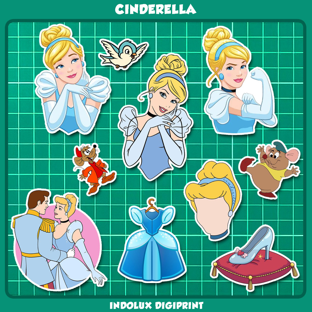

Sticker Cinderella Disney Princess Stiker Cinderela Journal Scraping Book Buku Jurnal Anak Anti Air Untuk Laptop HP