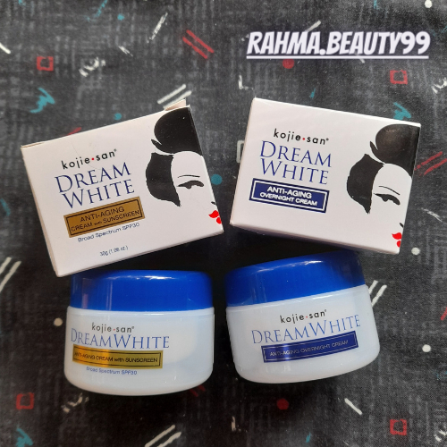 Paket Kojiesan DreamWhite Cream Overnight + Sunscreen SPF 30 / Kojie San Dream White Paket Krim Sian