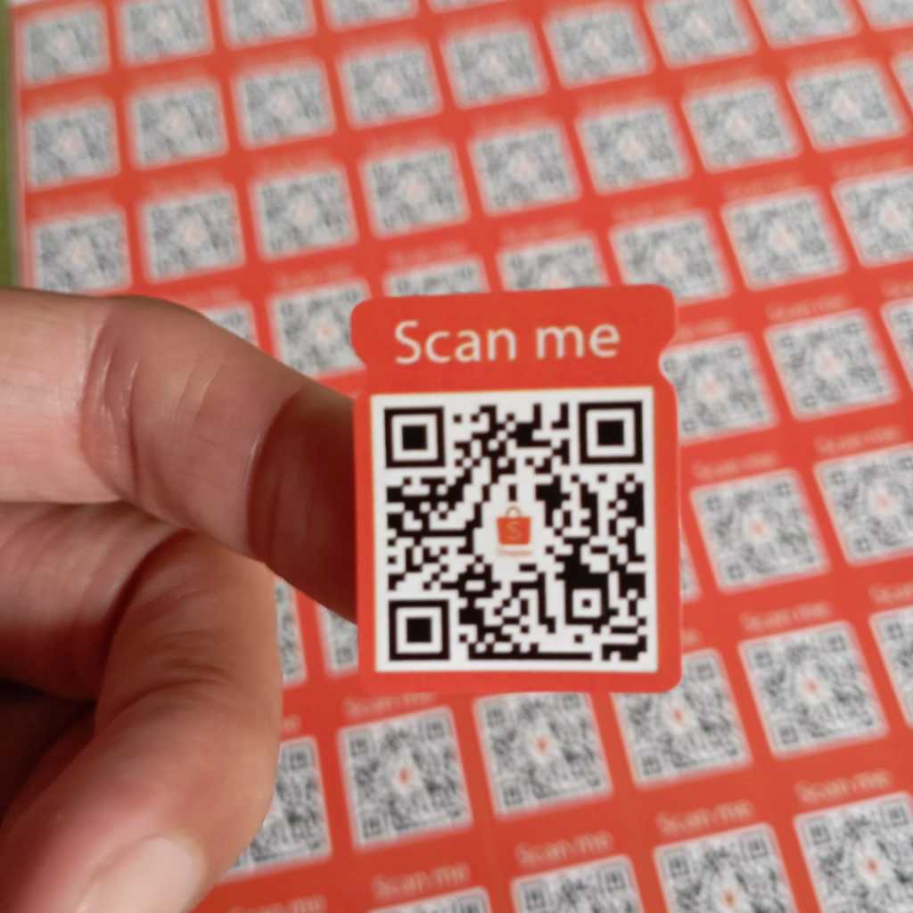 

STIKER LABEL QR-CODE LINK PRODUK ATAU TOKO ONLINE KULINER PAKAI LOGO STIKER BARCODE