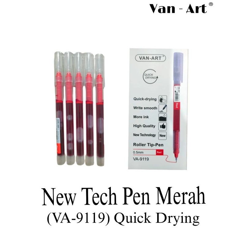 

(PER LUSIN isi 12pcs)BOLPEN NEW TECH 9119 hitam/merah/biru 0,5 mm/bolpen lancip / bollpoint