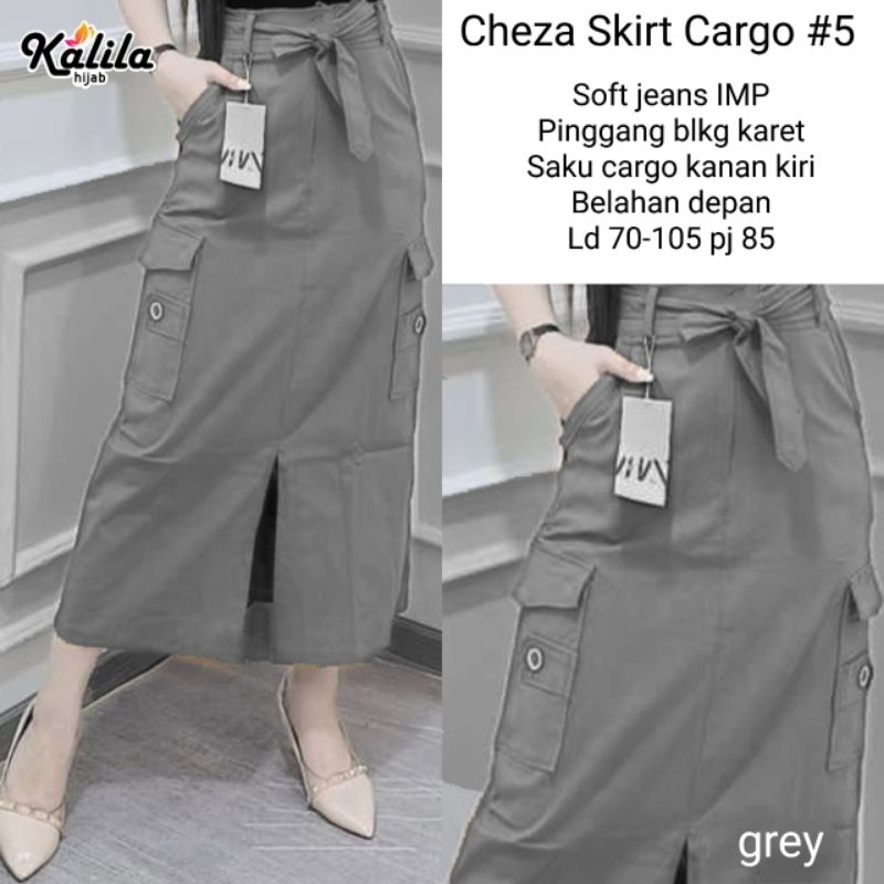 COD BAWAHAN ROK CARGO KEKINIAN CEWEK CHEZA #5 SKIRT CARGO MURAH SOLO ORI BY KALILA