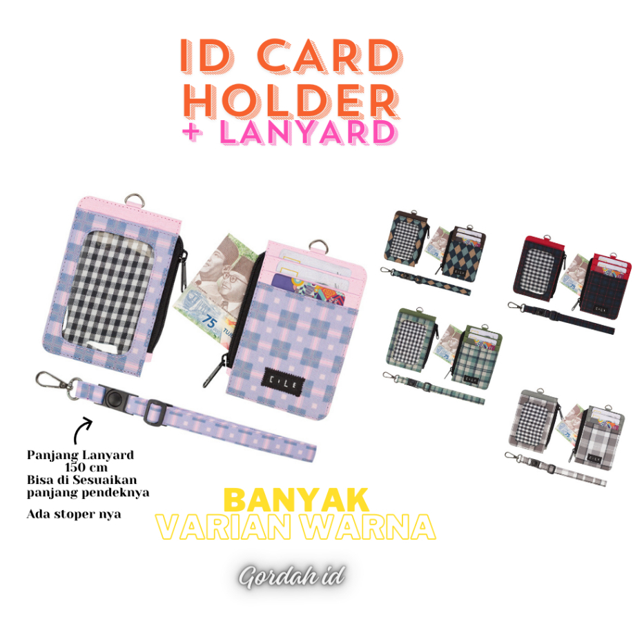 

Id card holder dompet kartu dan uang name tag Lanyard - IDCLV