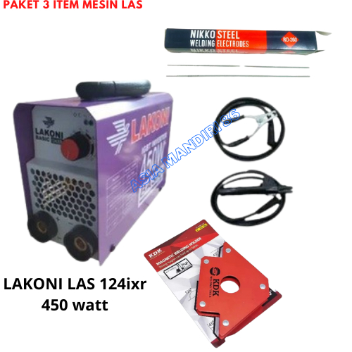 MESIN LAS LAKONI 450 WATT BASIC 124IXR - MESIN LAS 450 WATT LAKONI LENGKAP
