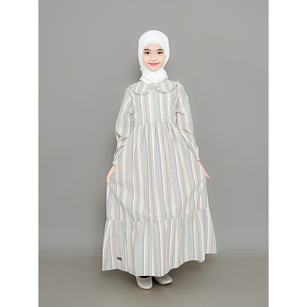 Attarsyah Dress El-Rumi Kids - Dress Muslim Korean Style Gamis Anak Perempuan Premium Fodu Oxford