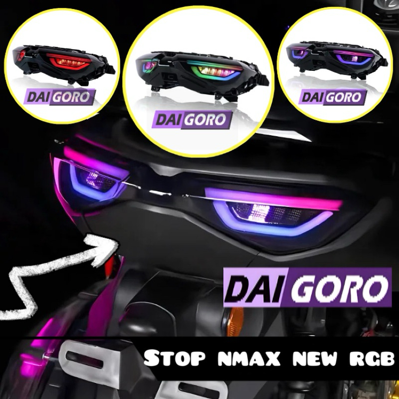 NEW Lampu Stop Nmax New RGB 20 Mode Model Xmax Stoplamp Nmax New Lampu Belakang Nmax New High
