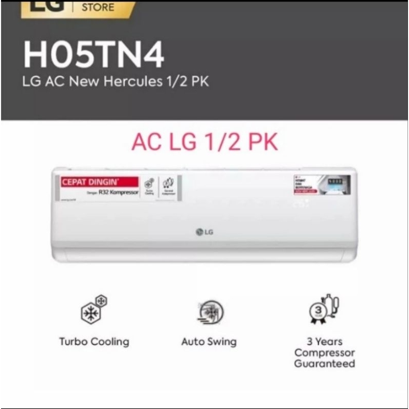 AC LG ½pk plus pasang dan alat
