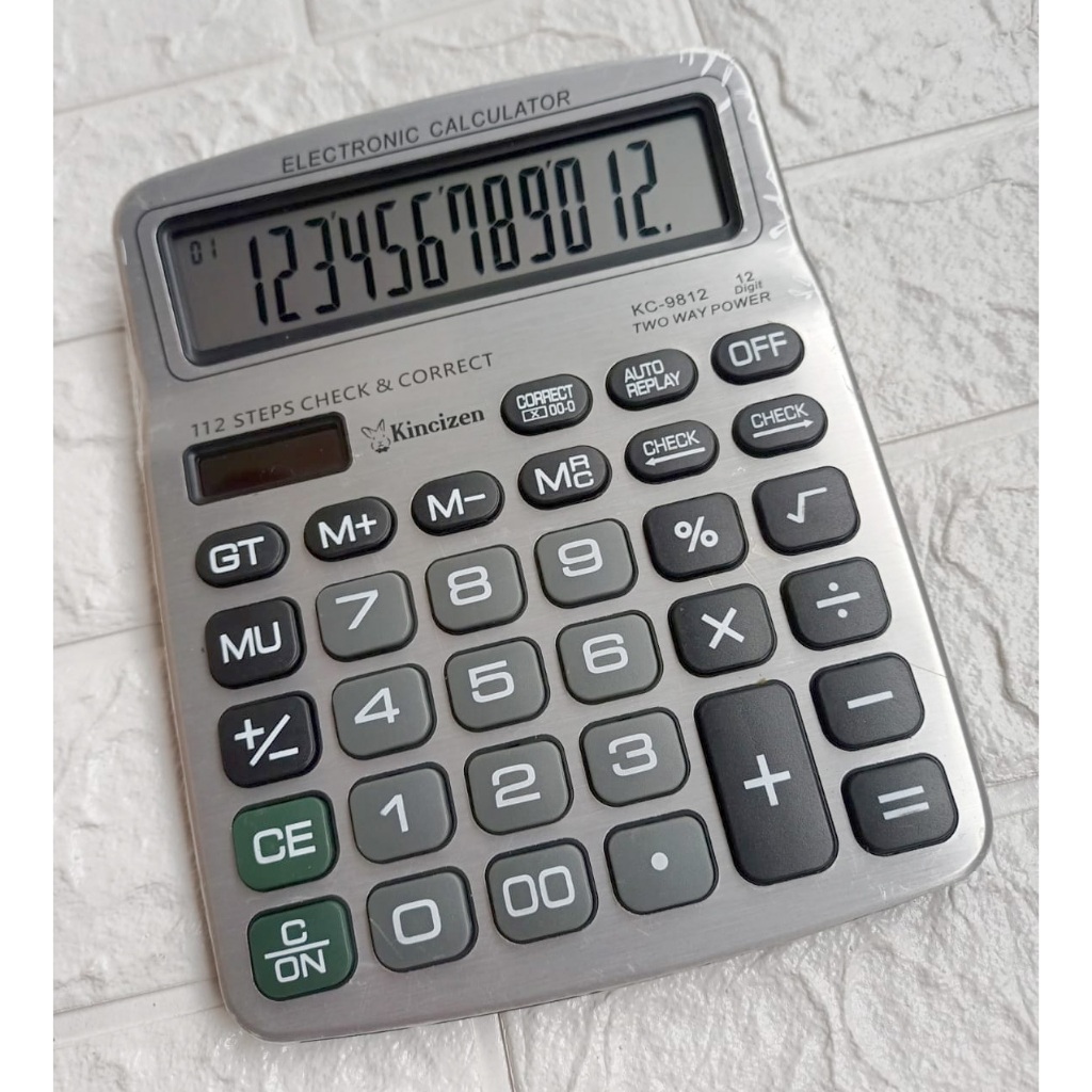 

Kalkulator CT 9812 - 12 Digit - Check and Correct - Ukuran Besar - Tombol Gede - Layar Lebar