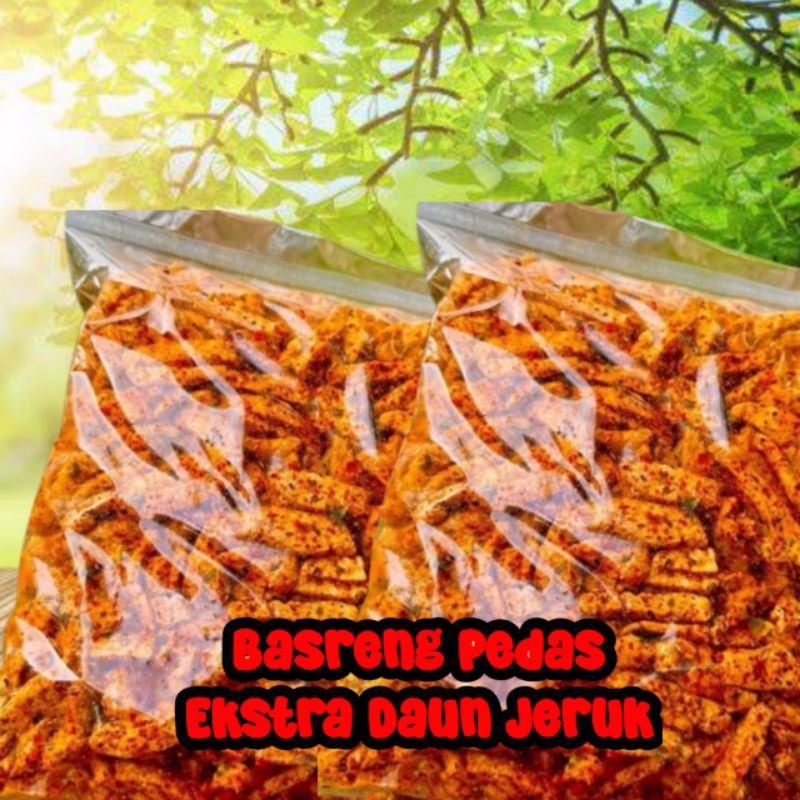 

Basreng Baso Goreng Stik daun jeruk 500gram pouch kecil