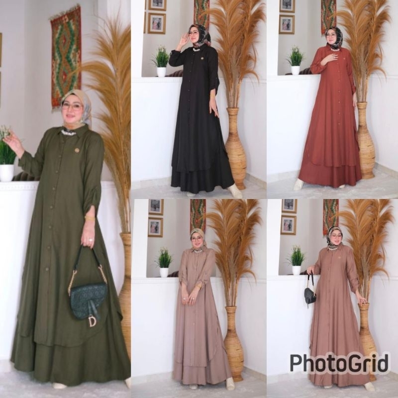 GAMIS MELAYU//100% ORIGINAL BRAND MISS JASMINE//POLO LINEN PREMIUM//BEST SELLER//SIMPLE DAN MEWAH PA
