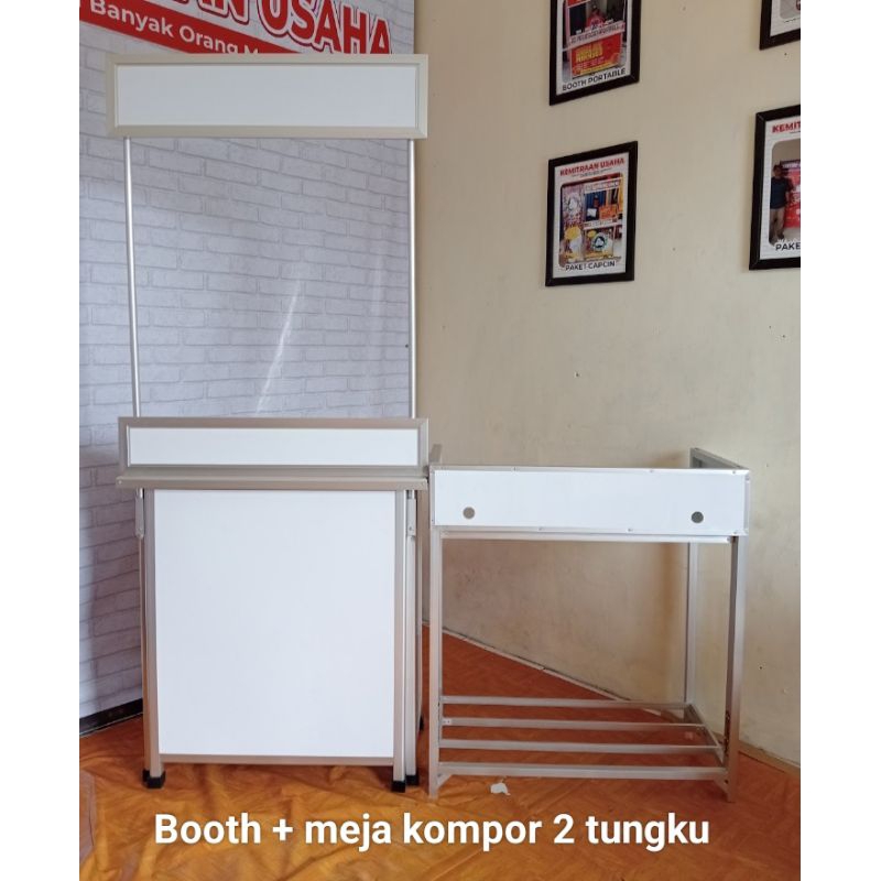 MEJA BOOTH PORTABLE LIPAT PLUS MEJA KOMPOR