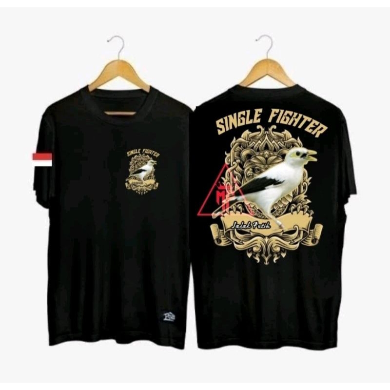 KAOS BURUNG JALAK PUTIH INDONESIA