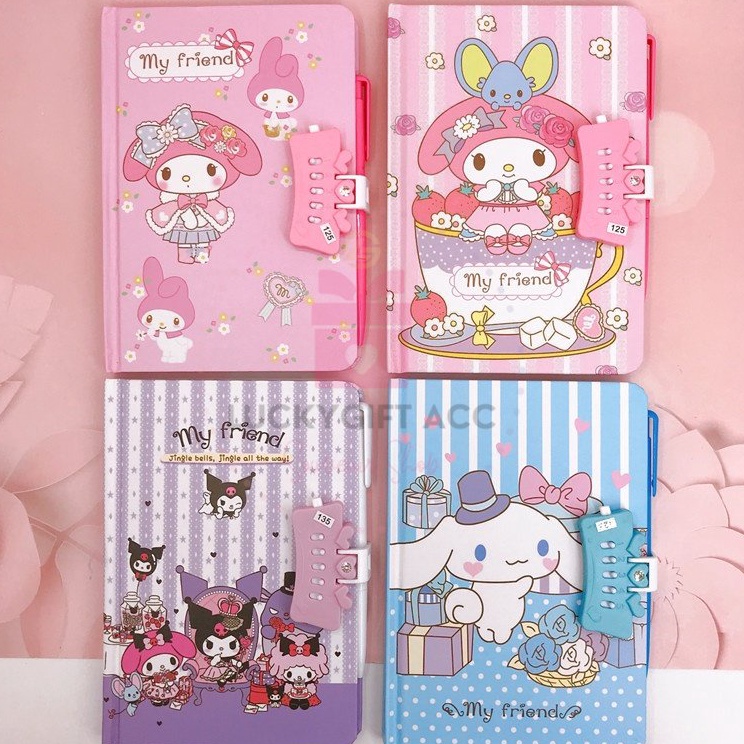 

Promo 8HAL BUKU DAILY DIARY DENGAN LOCK DAN PULPEN BUKU TULIS SANRIO SET PULPEN DENNGAN PENGAMAN KODE KUNCI