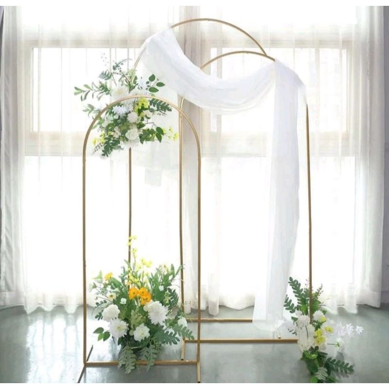 Premium standing oval, standing bunga dekorasi wedding pelaminan.