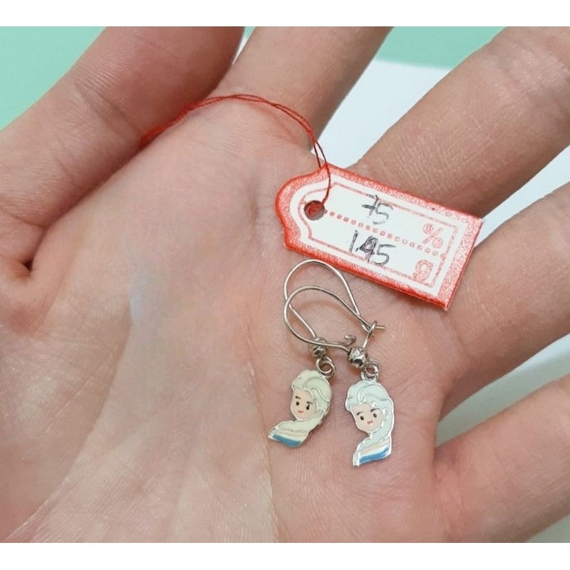 Anting emas 75 elsa frozen