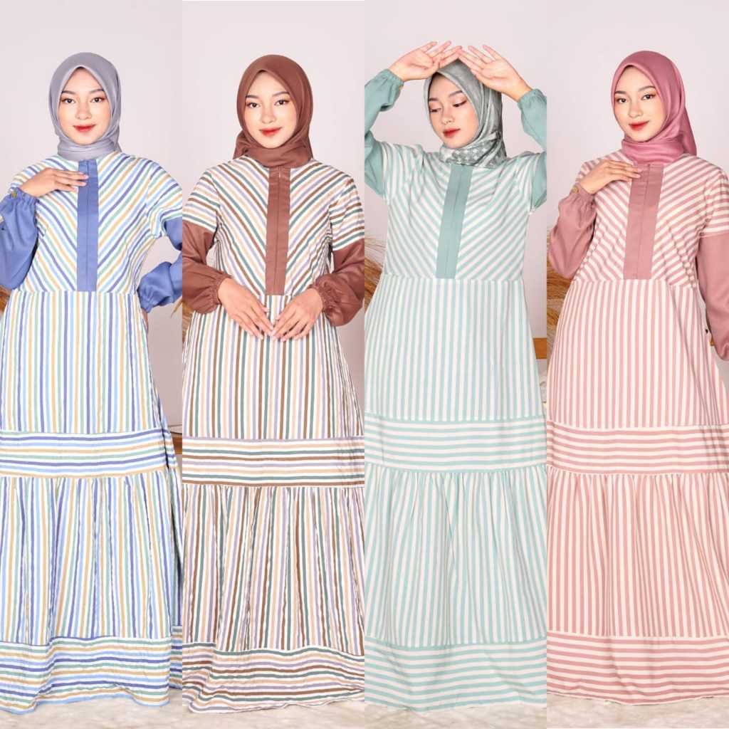 Gamis Wanita Muslim Hana Dress By Nubua Fashion